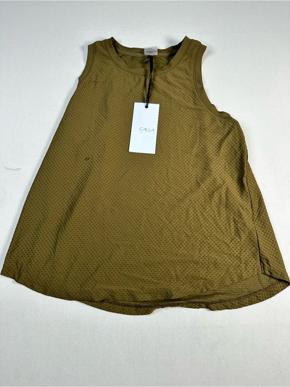 CALIA by Carrie Underwood Olive Green Textured Sleeveless Tank medium